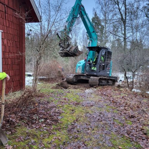 Reningsverk och avlopp grävning